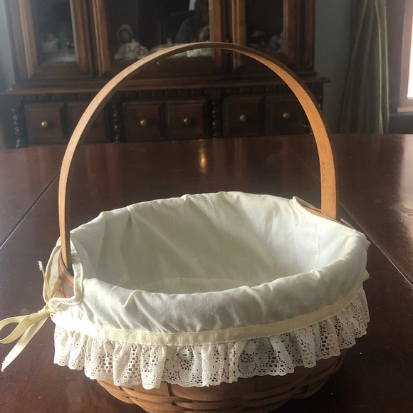 vintage Longaberger Crisco Cookie Celebration round basket/liner and protector